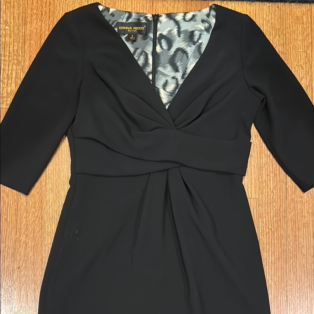 Donna Ricco Elegant Black Women's Dress Size 8 - Picture 12 of 15